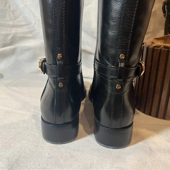 Tory Birch ELOISE riding boots black size 9 - Picture 5 of 13